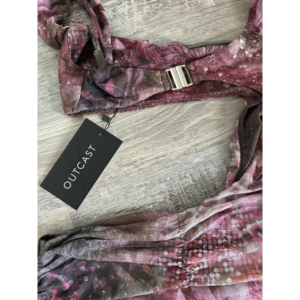 Outcast Lucielle Mini Dress XS Cut Out Mosaic Print NWT - Picture 8 of 8